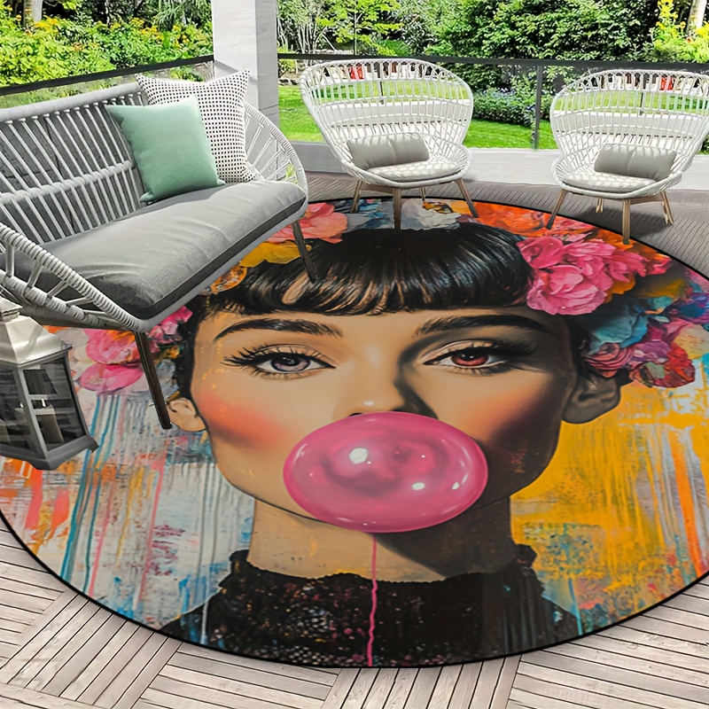Graffiti Art Woman With Floral - Bubble Gum Machine reseña y precio