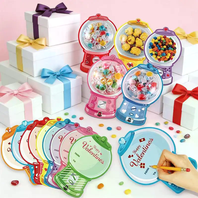 18/36 Pcs DIY Valentines Candy - Bubble Gum Machine reseña y precio