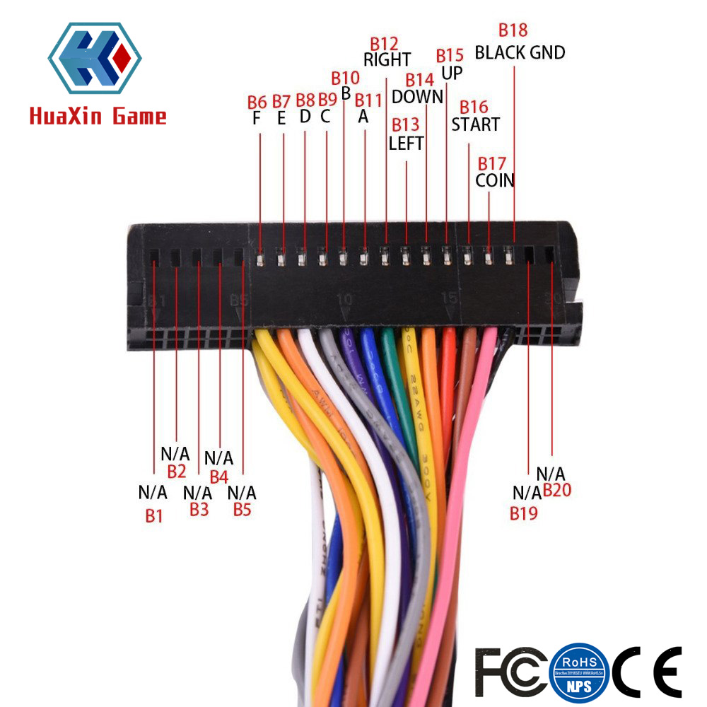 Arcade 40 Pin Cabinet Wire Har - Arcade Button Pcb reseña y precio