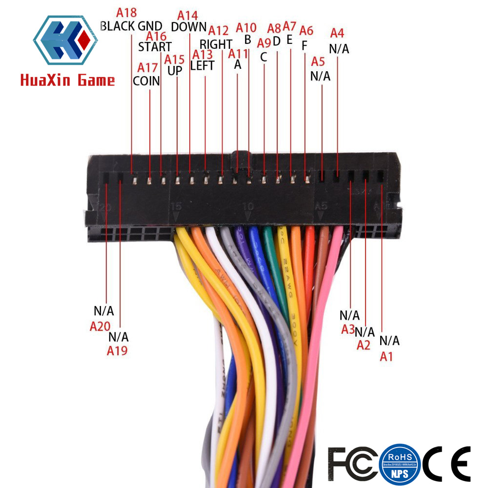 Arcade 40 Pin Cabinet Wire Har - Arcade Button Pcb reseña y precio
