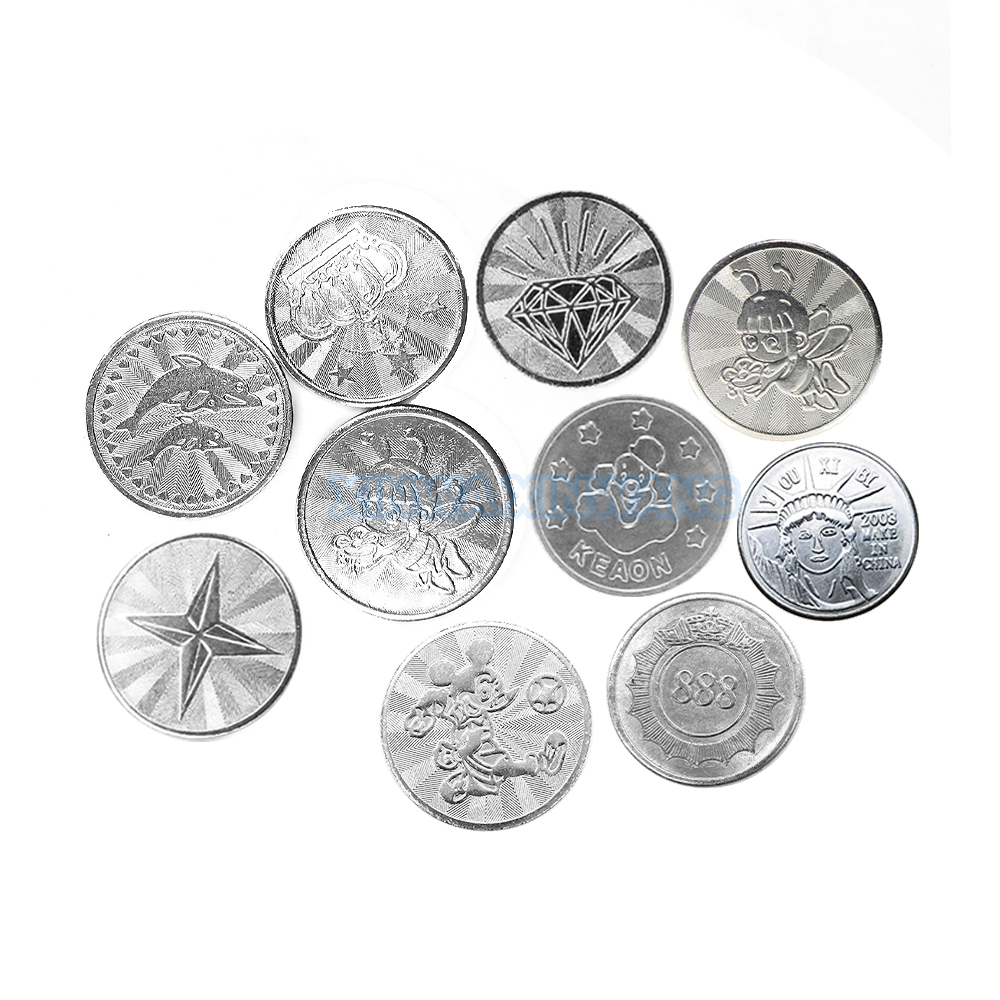 100PCS  Coins Tokens Stainless - Arcade Games Vending reseña y precio