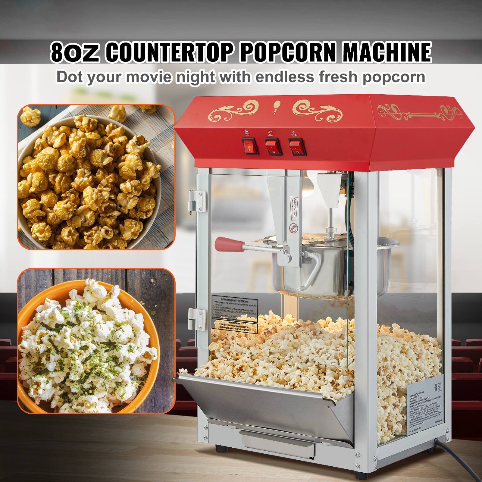 SucceBuy 8 12Oz Popcorn MakerP - Popcorn Vending Machine reseña y precio