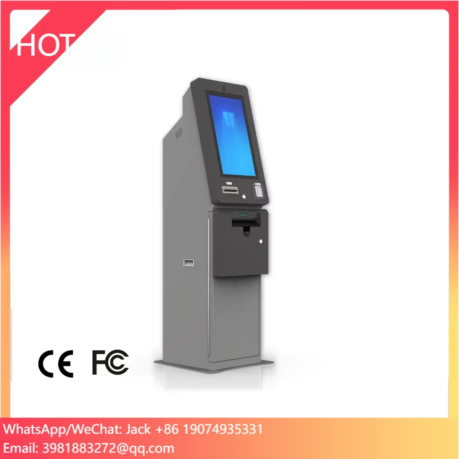 Metal ATM Kiosk Ticket Redempt - Ticket Redemption Machine reseña y precio